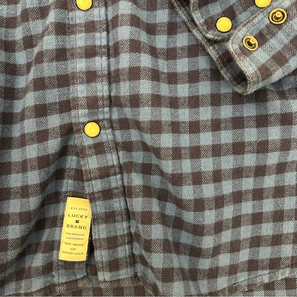 Lucky Brand Blue Checkered Flannel - Picture 5 of 5